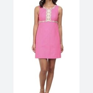 Lilly Pulitzer Pink Dress with Gold Embellishments